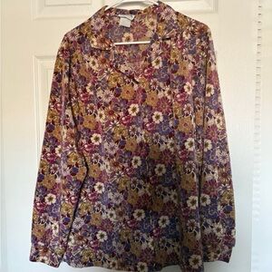 Floral Button Down Shirt - Multicolor